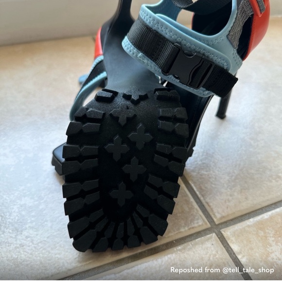 Steve Madden Vibing Sporty Stiletto Heel Shoes in Blue, Orange Black Size 8 EUC - Picture 16 of 16